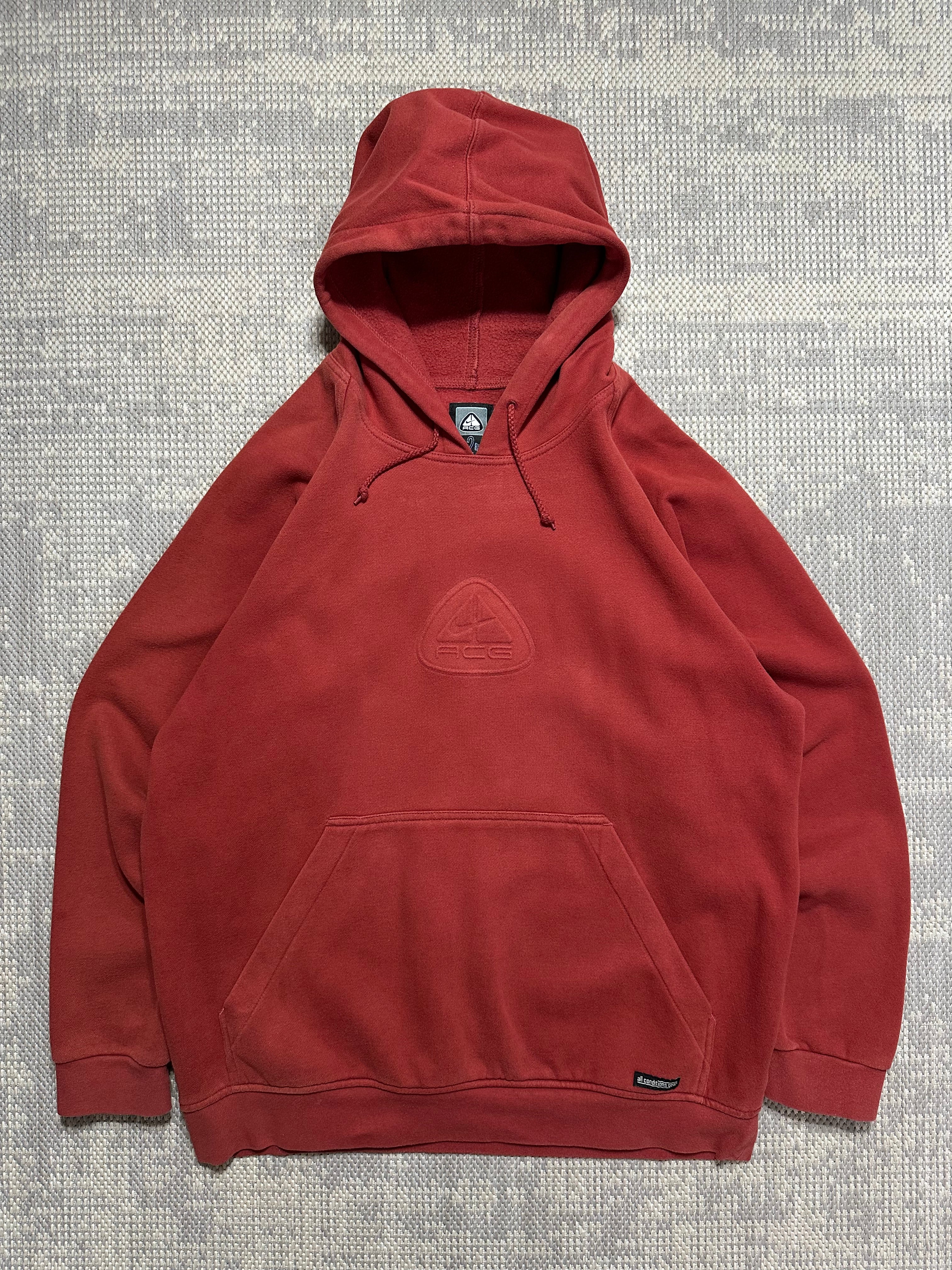 1990s Nike ACG RARE Embossed Logo Hoodie (L)