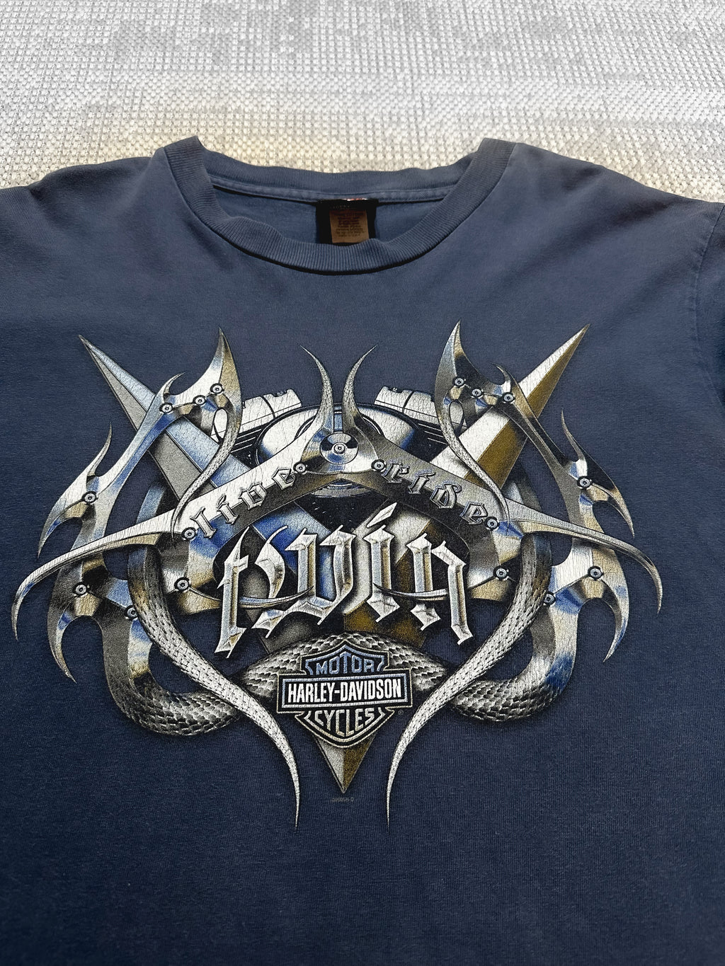 2000s Harley Davidson Chrome Logo Long-sleeve T-shirt (M)