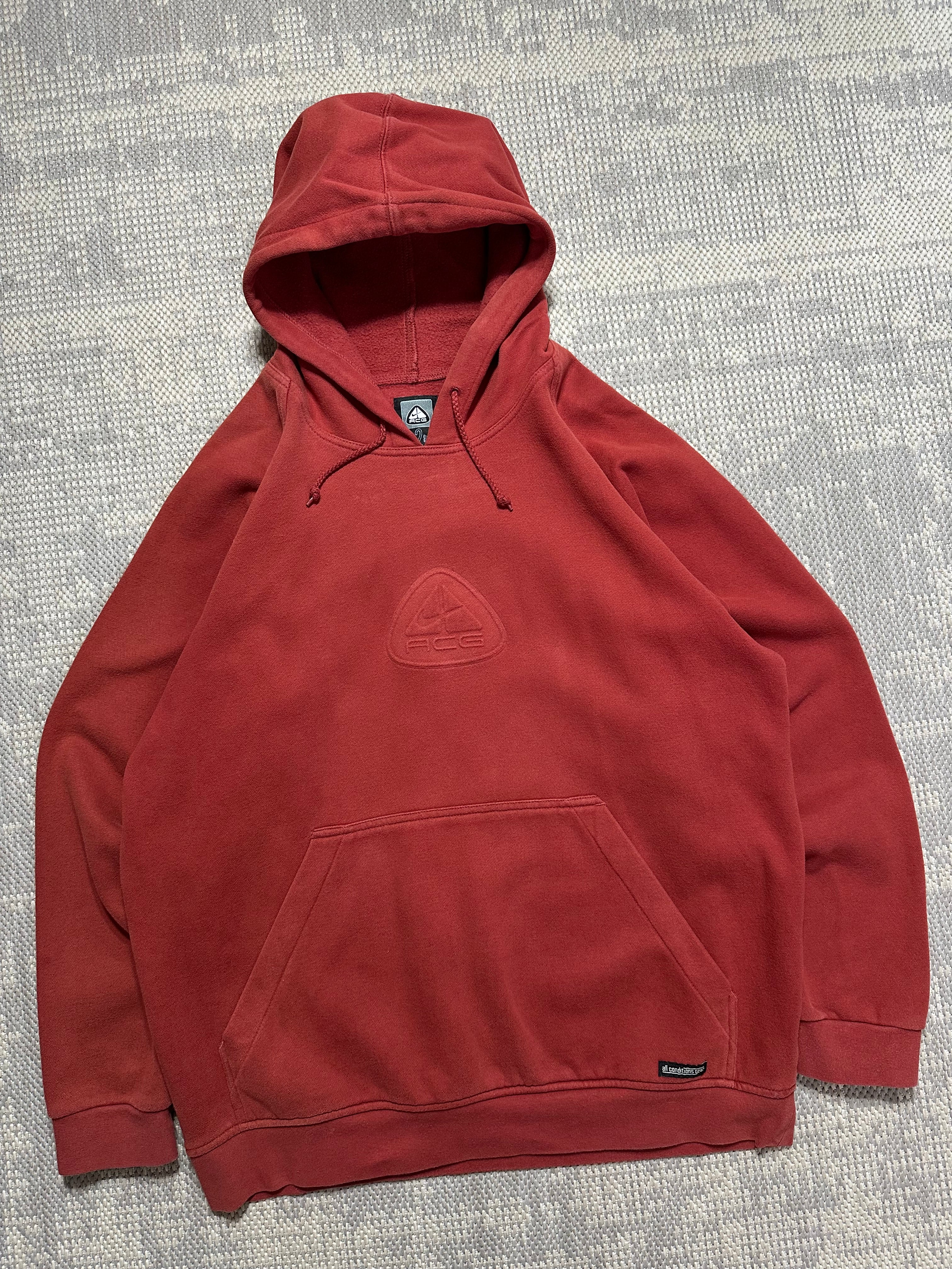 1990s Nike ACG RARE Embossed Logo Hoodie (L)
