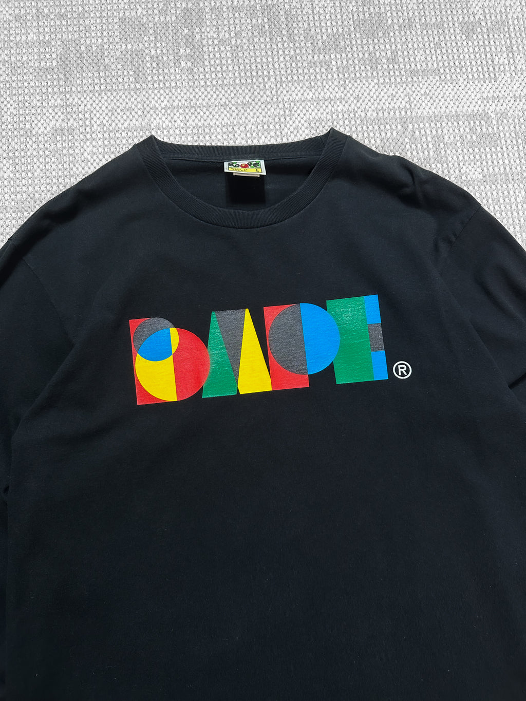 2000s A Bathing Ape Multicolour Geometric Logo Long-Sleeve T-Shirt (L)
