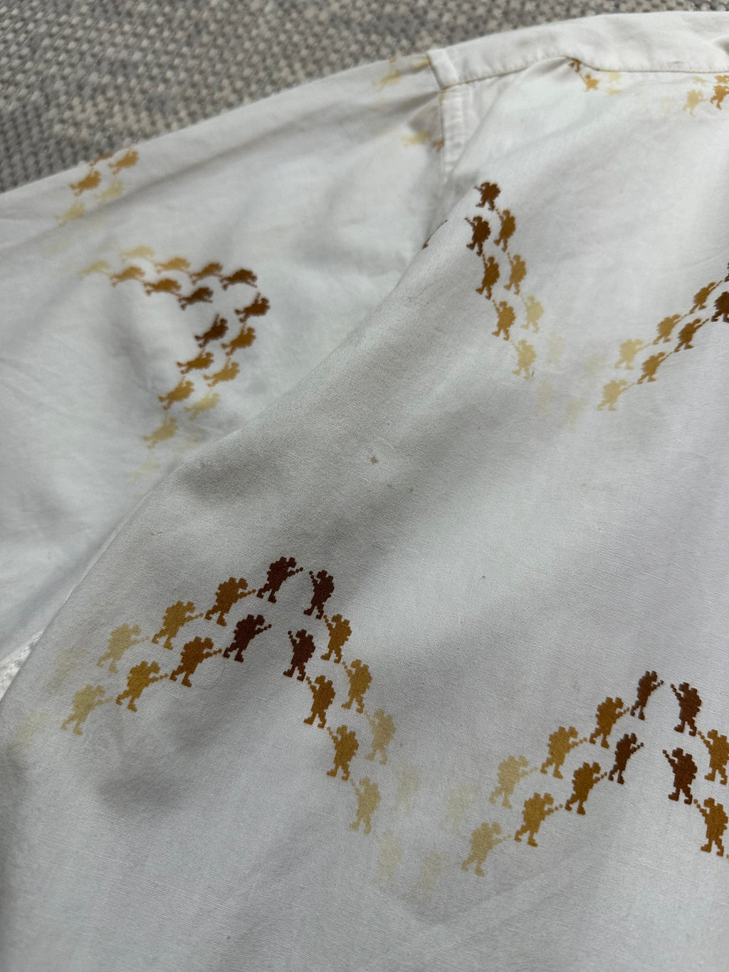 A Bathing Ape All Over Print Soldier Short Sleeve Shirt (M)