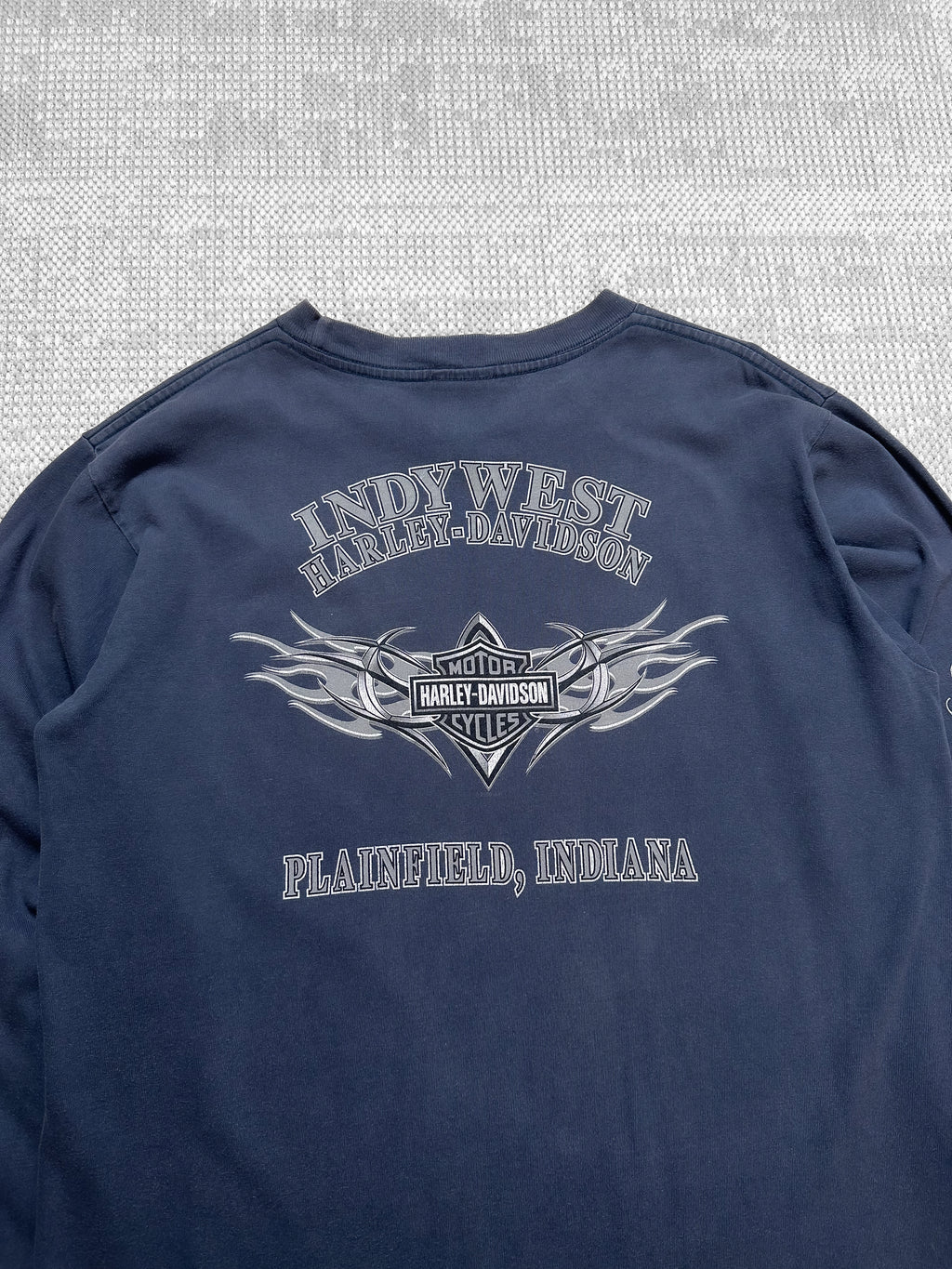 2000s Harley Davidson Chrome Logo Long-sleeve T-shirt (M)