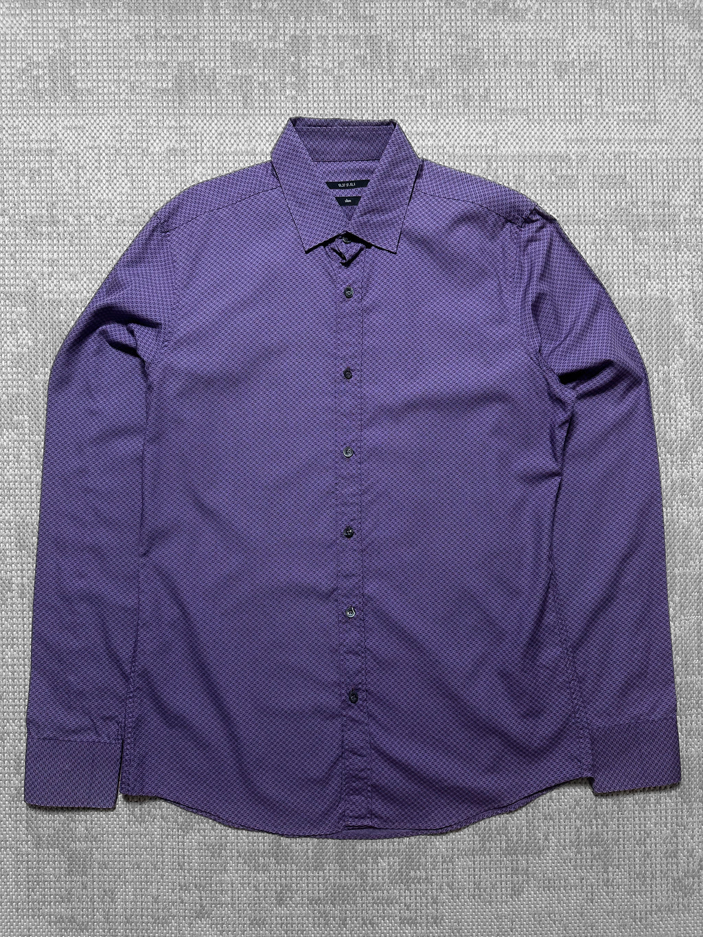 1990s Gucci Micro GG Monogram Long-Sleeve Shirt (M)