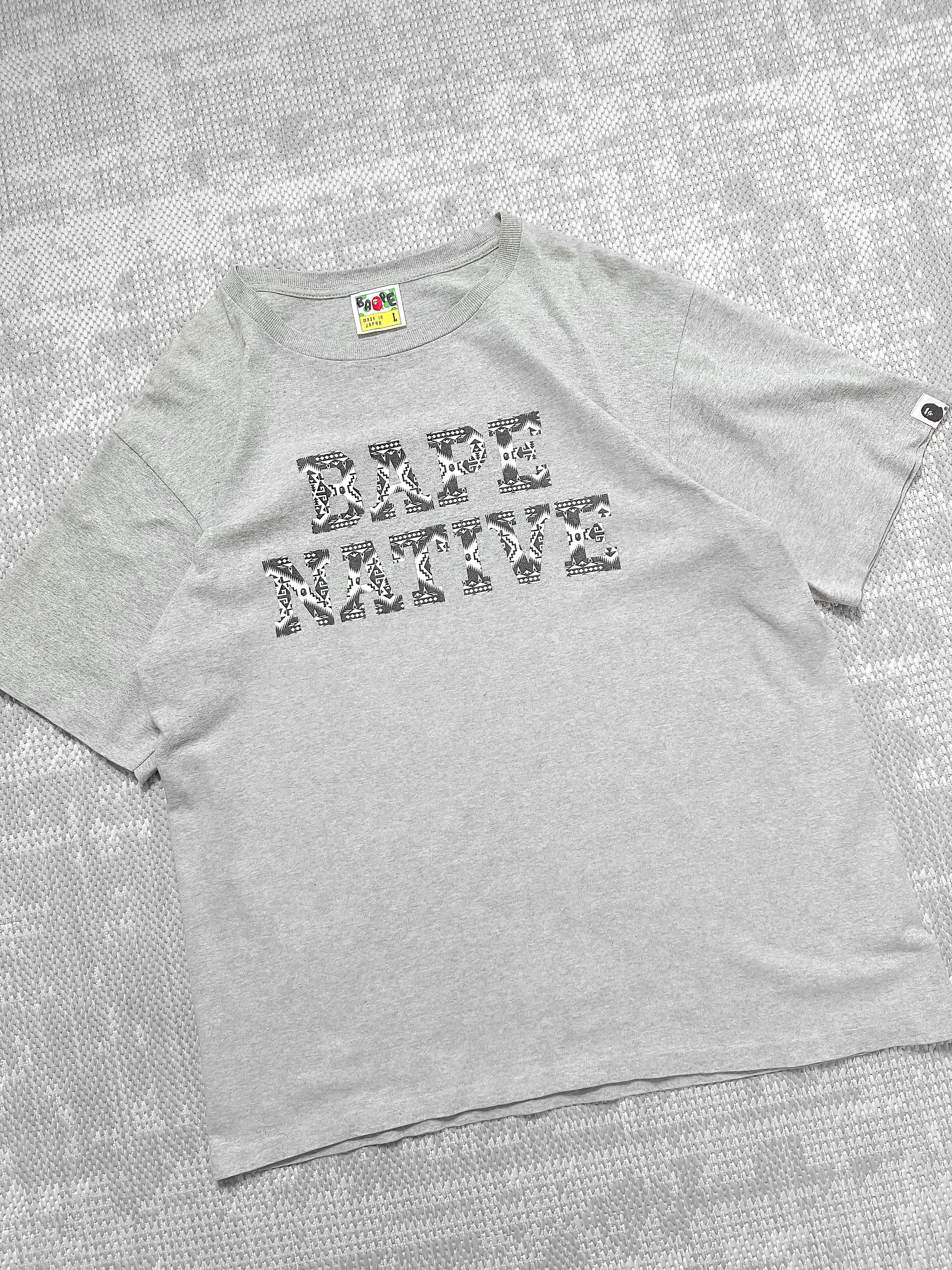 2000s A Bathing Ape Native Pattern Spell-out T-shirt (L)