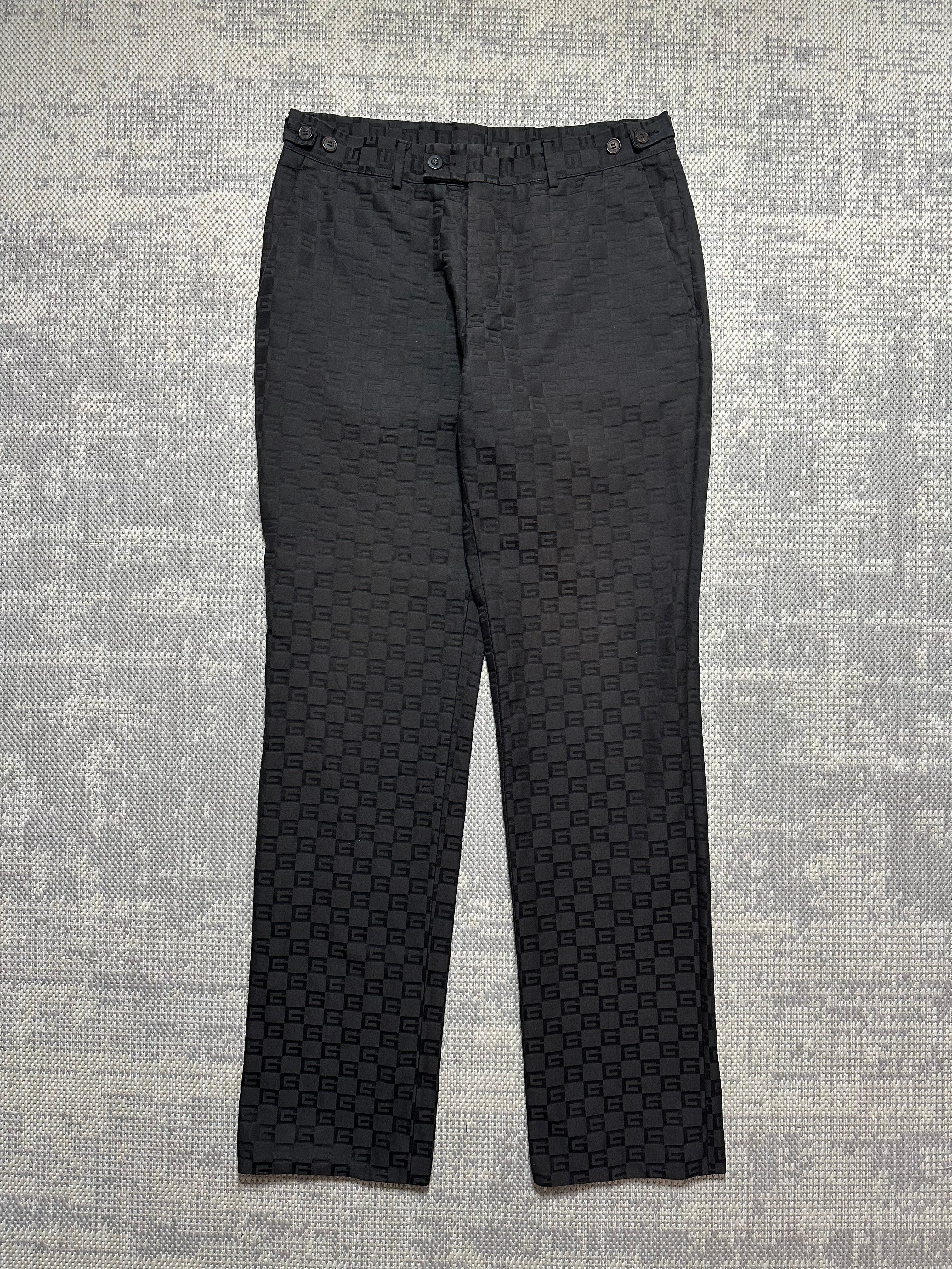 2000s Gucci Tom Ford Runway Logo Trousers (32x33)