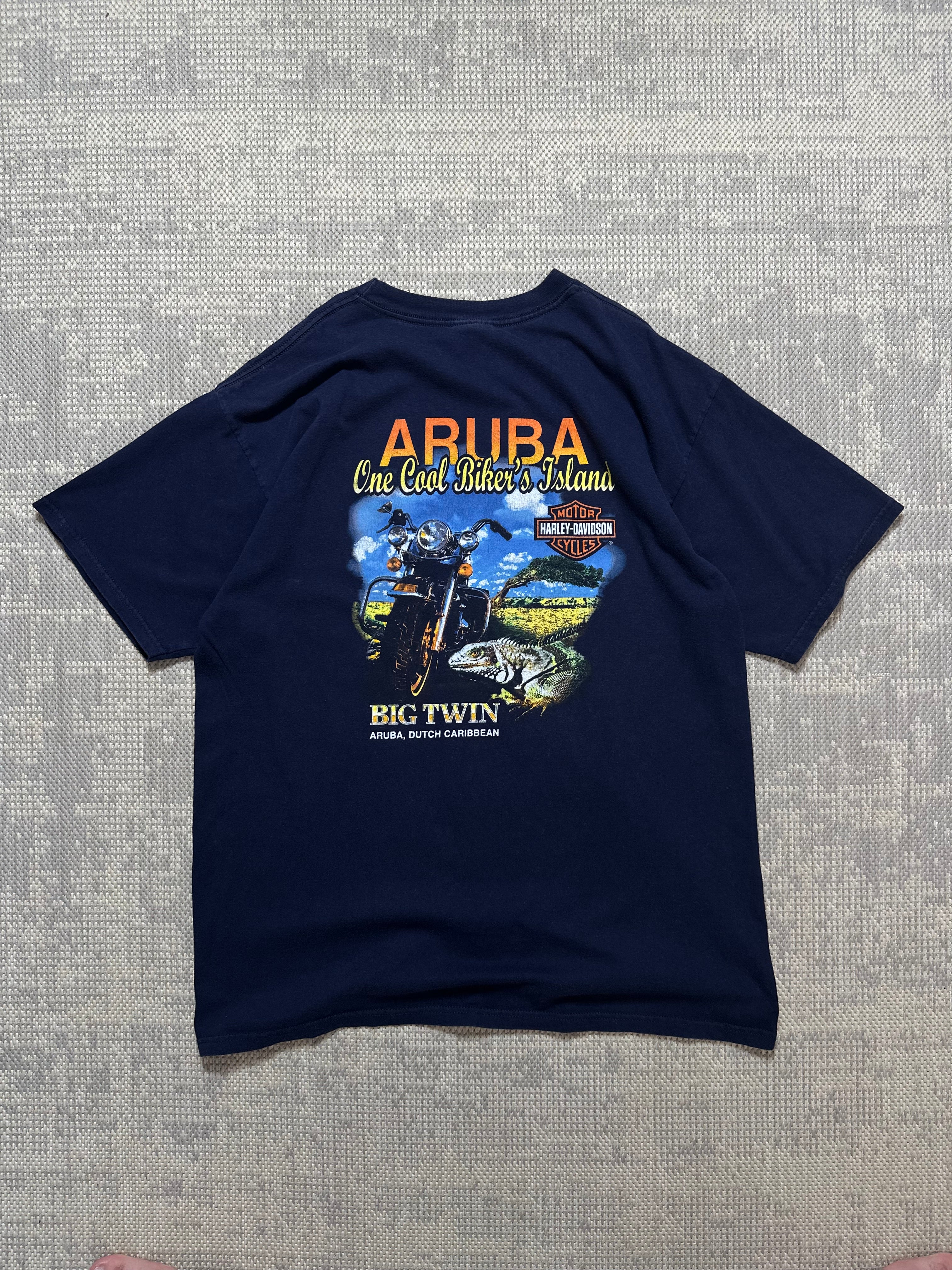 Harley Davidson Bald Eagle American Flag T-Shirt (XL)