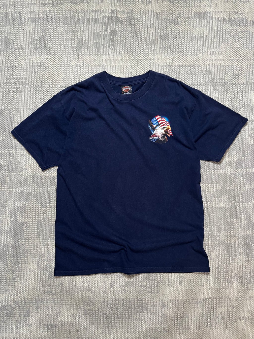 Harley Davidson Bald Eagle American Flag T-Shirt (XL)