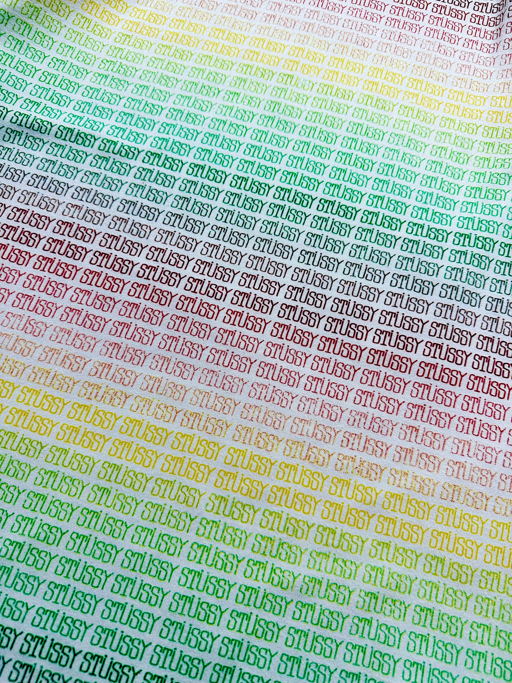 2000s Stussy Rasta Monogram Gradient T-Shirt (XL)