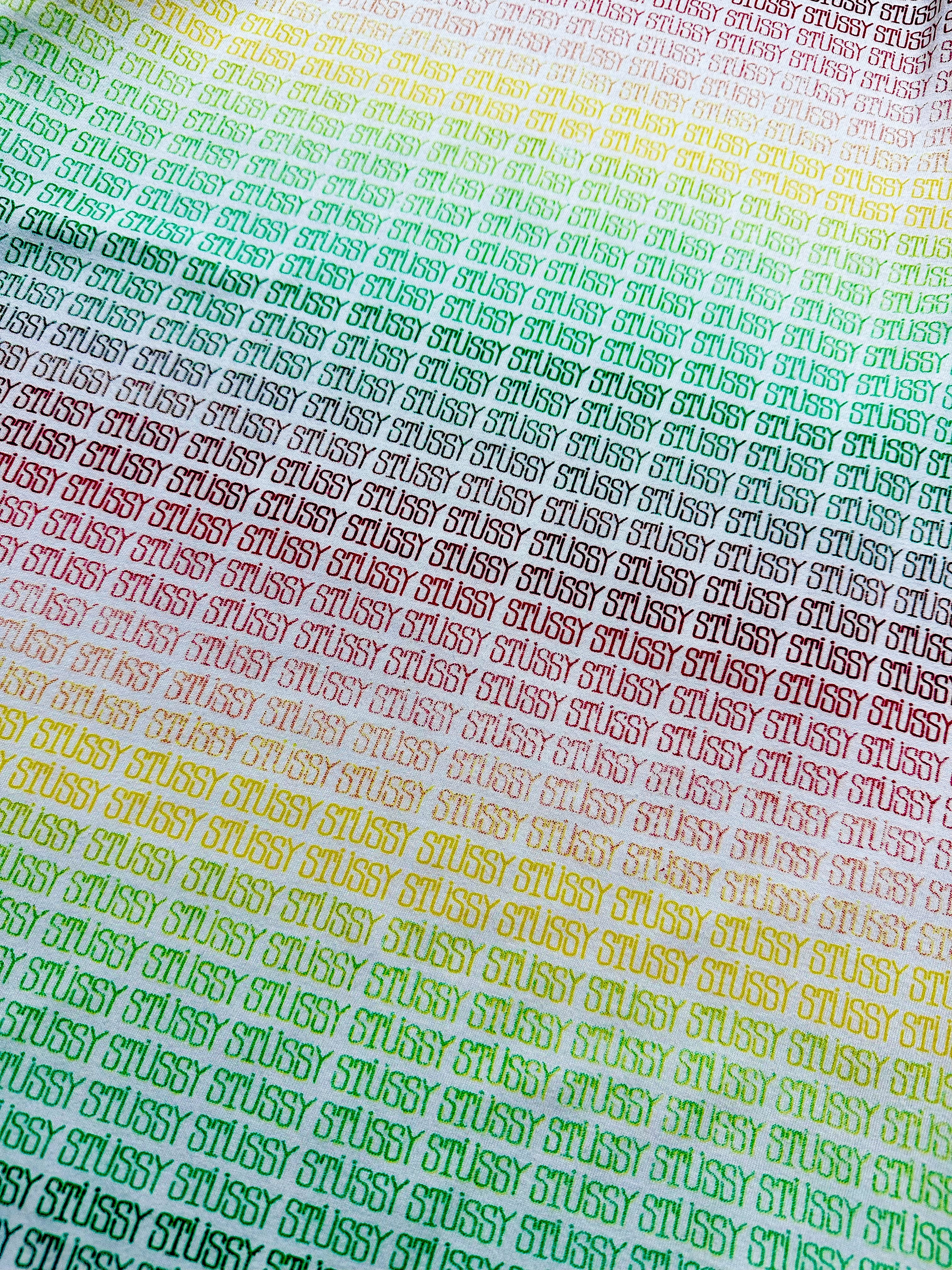 2000s Stussy Rasta Monogram Gradient T-Shirt (XL)