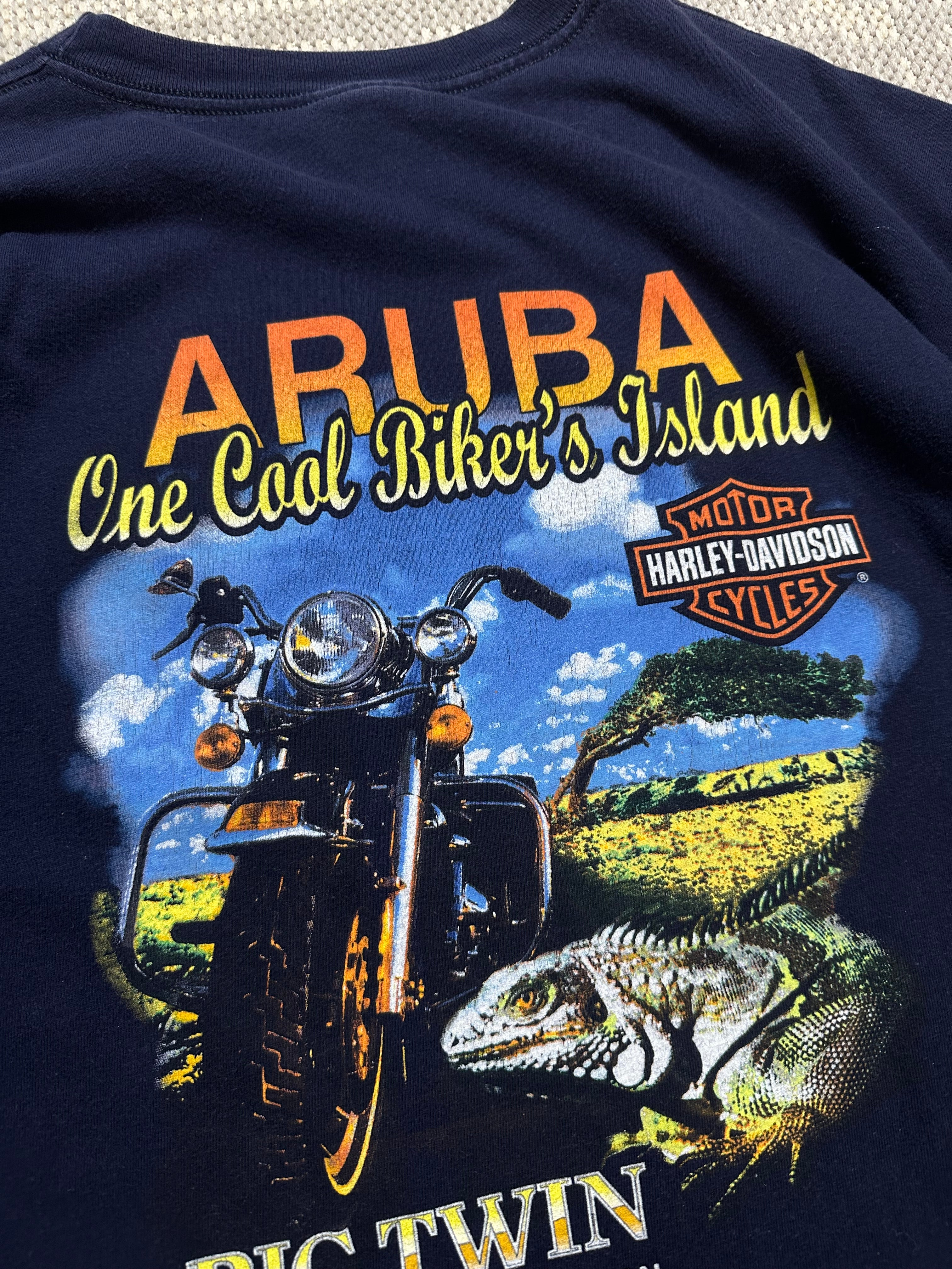 Harley Davidson Bald Eagle American Flag T-Shirt (XL)