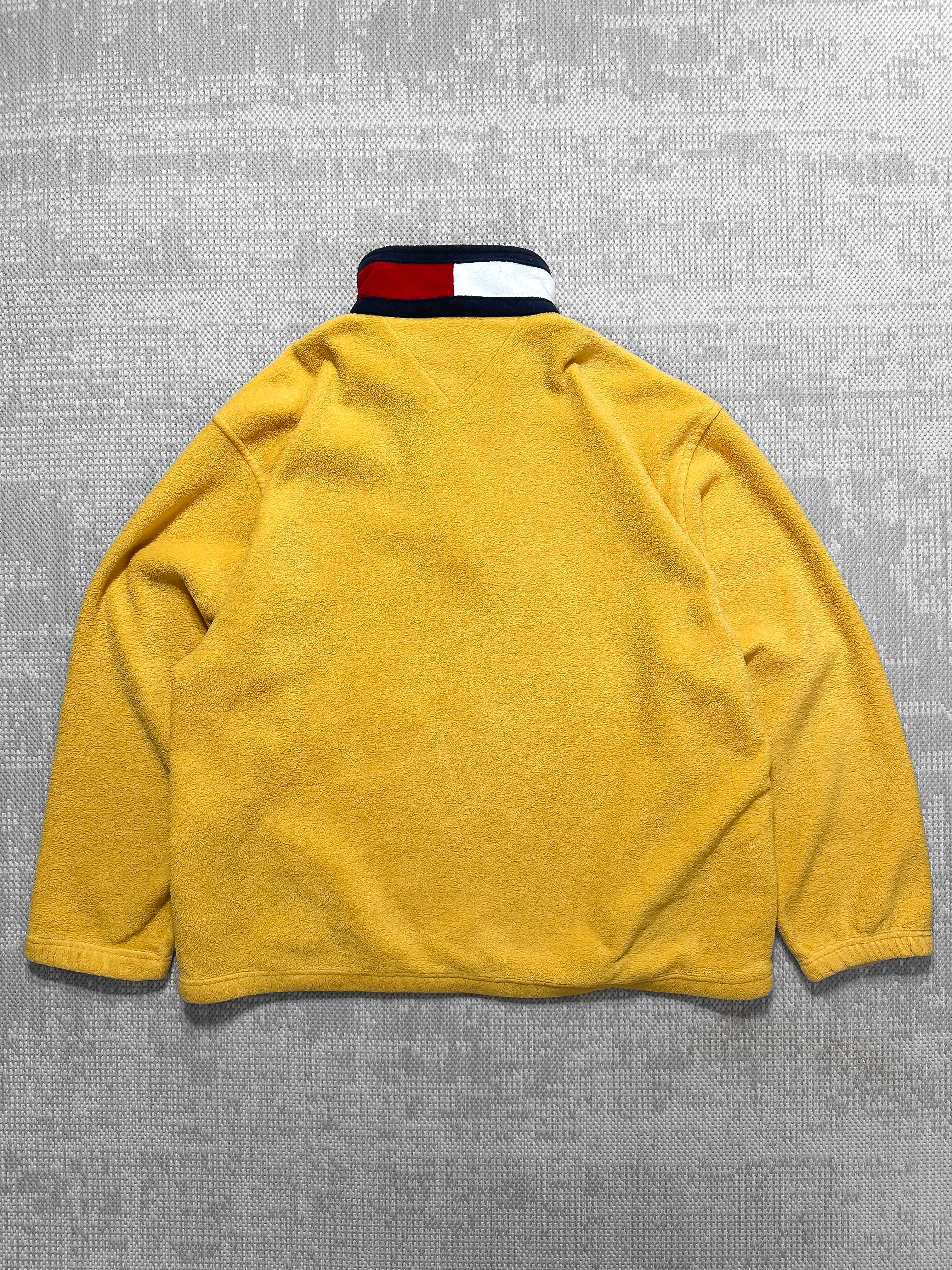 1990s Tommy Hilfiger 1/4 Zip Heavyweight Spellout Fleece (XL)