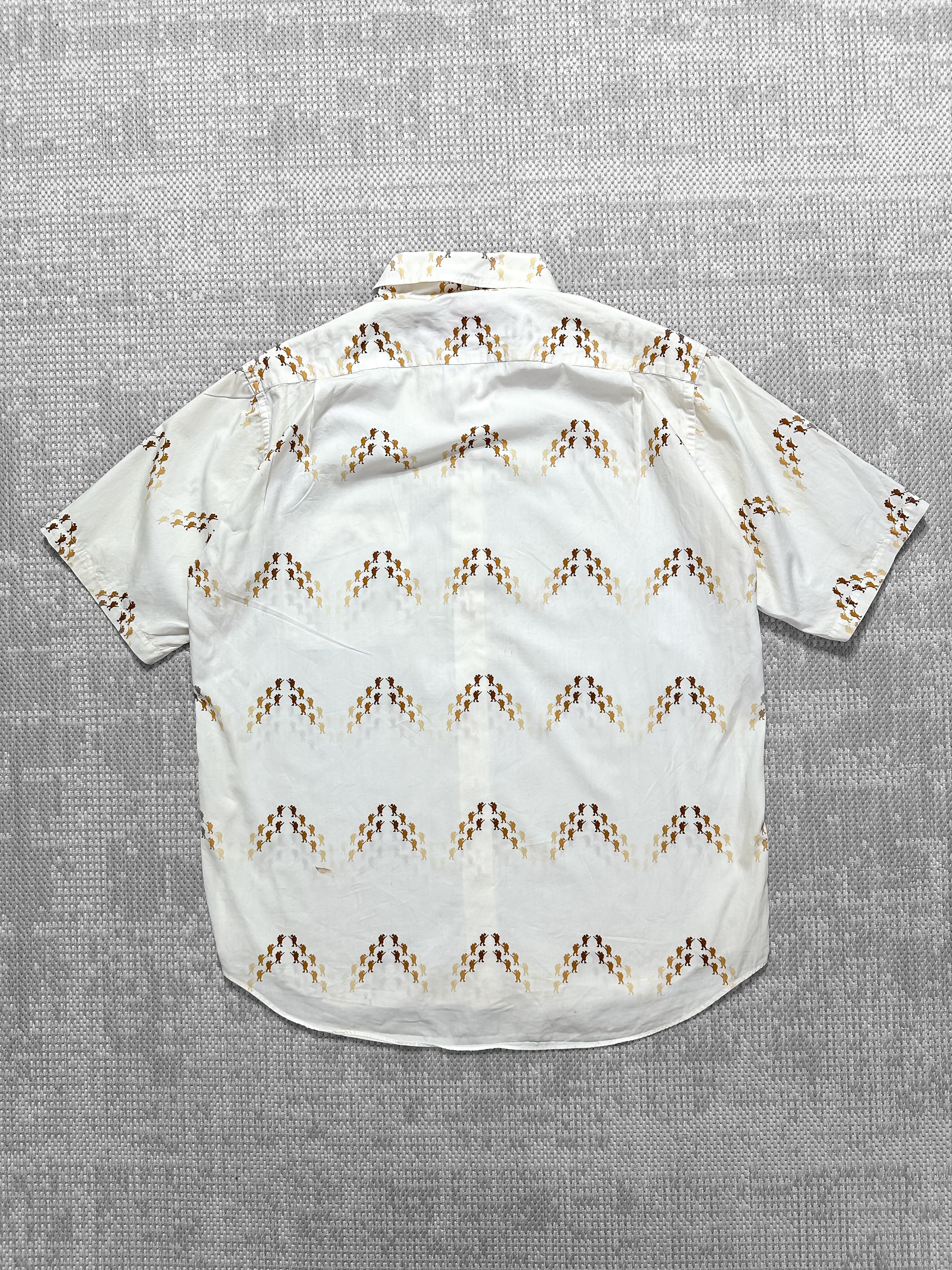A Bathing Ape All Over Print Soldier Short Sleeve Shirt (M)