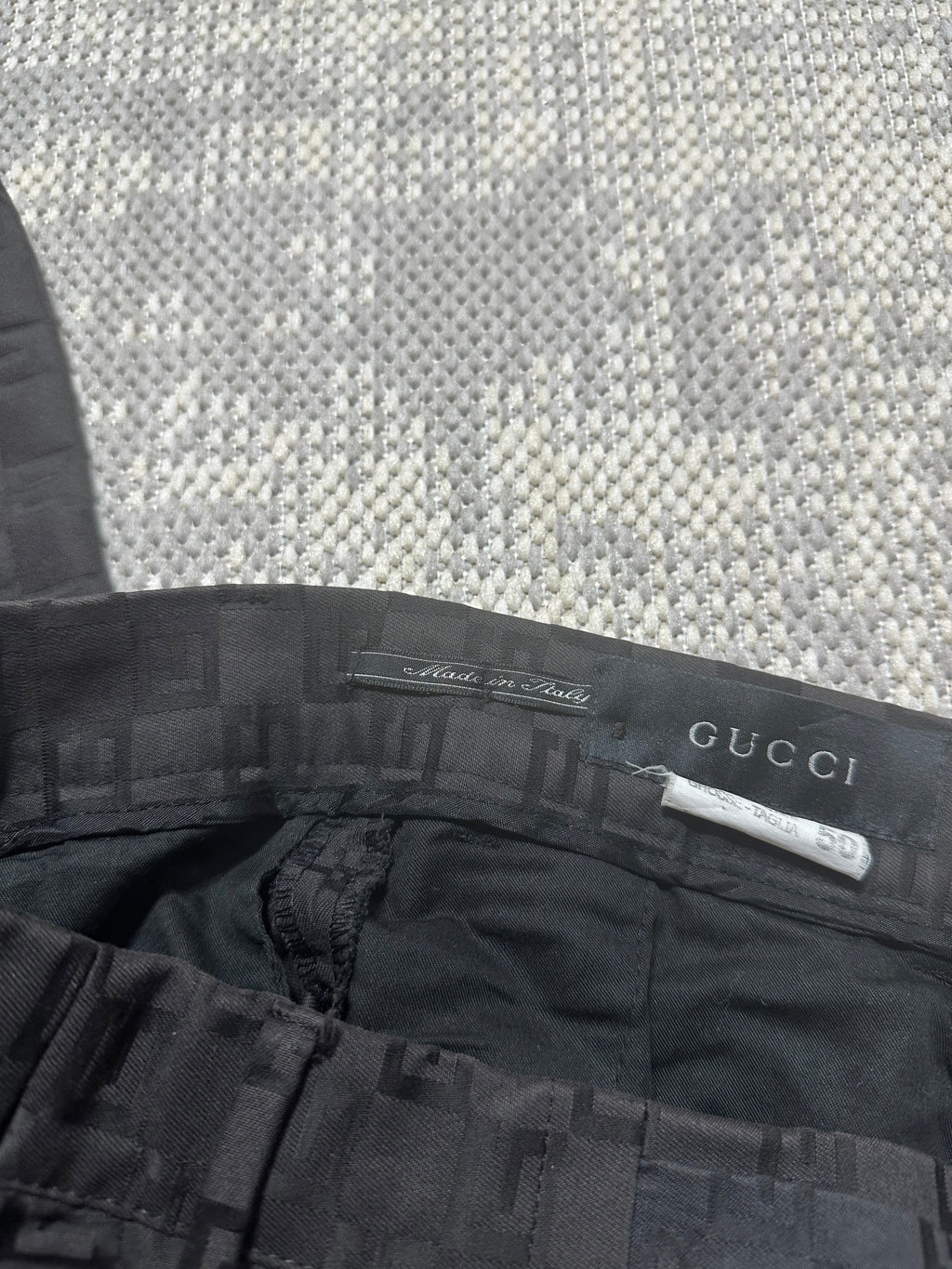 2000s Gucci Tom Ford Runway Logo Trousers (32x33)
