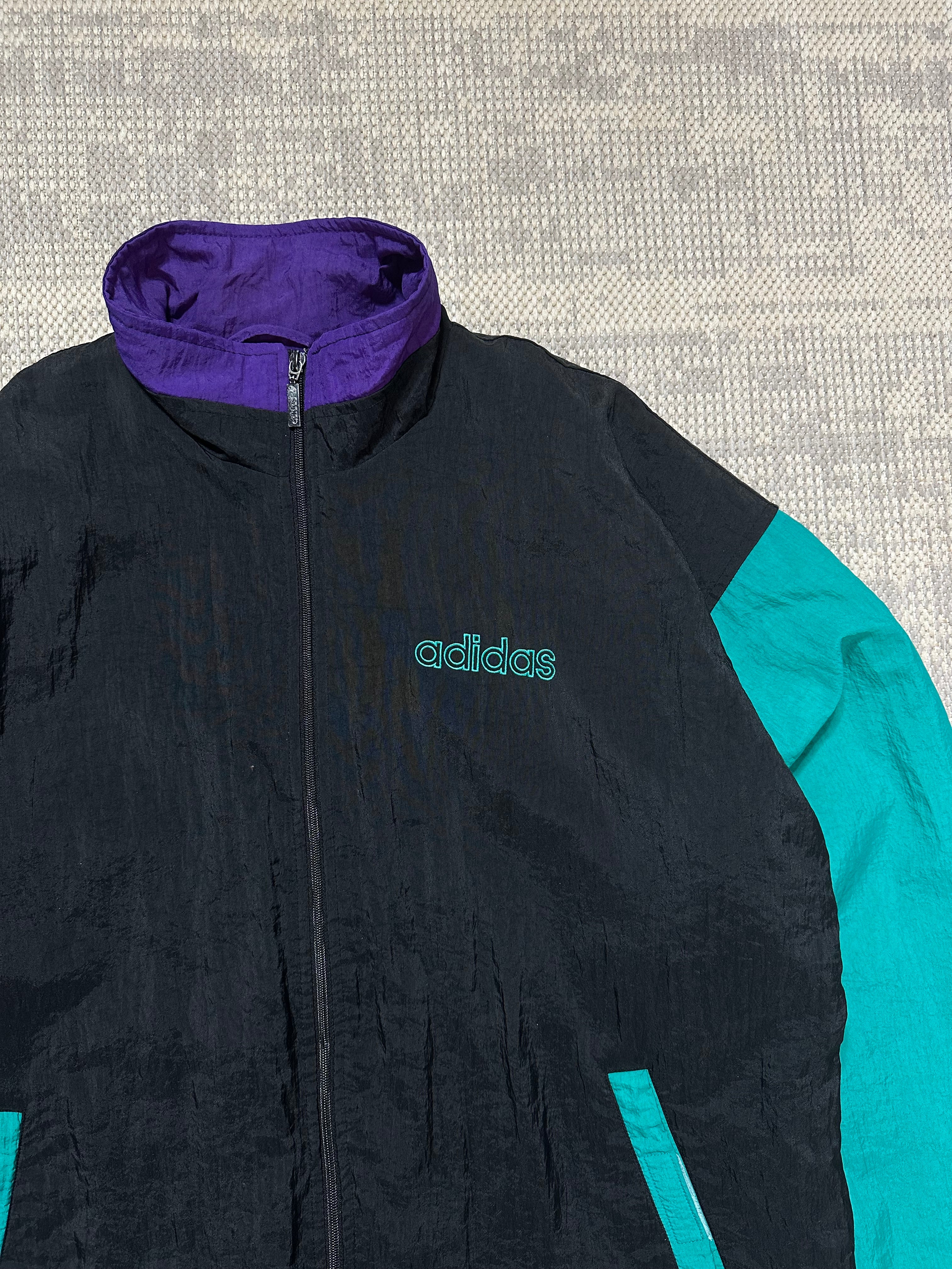 1990s Adidas Embroidered Adidas Trefoil Logo Jacket (L)