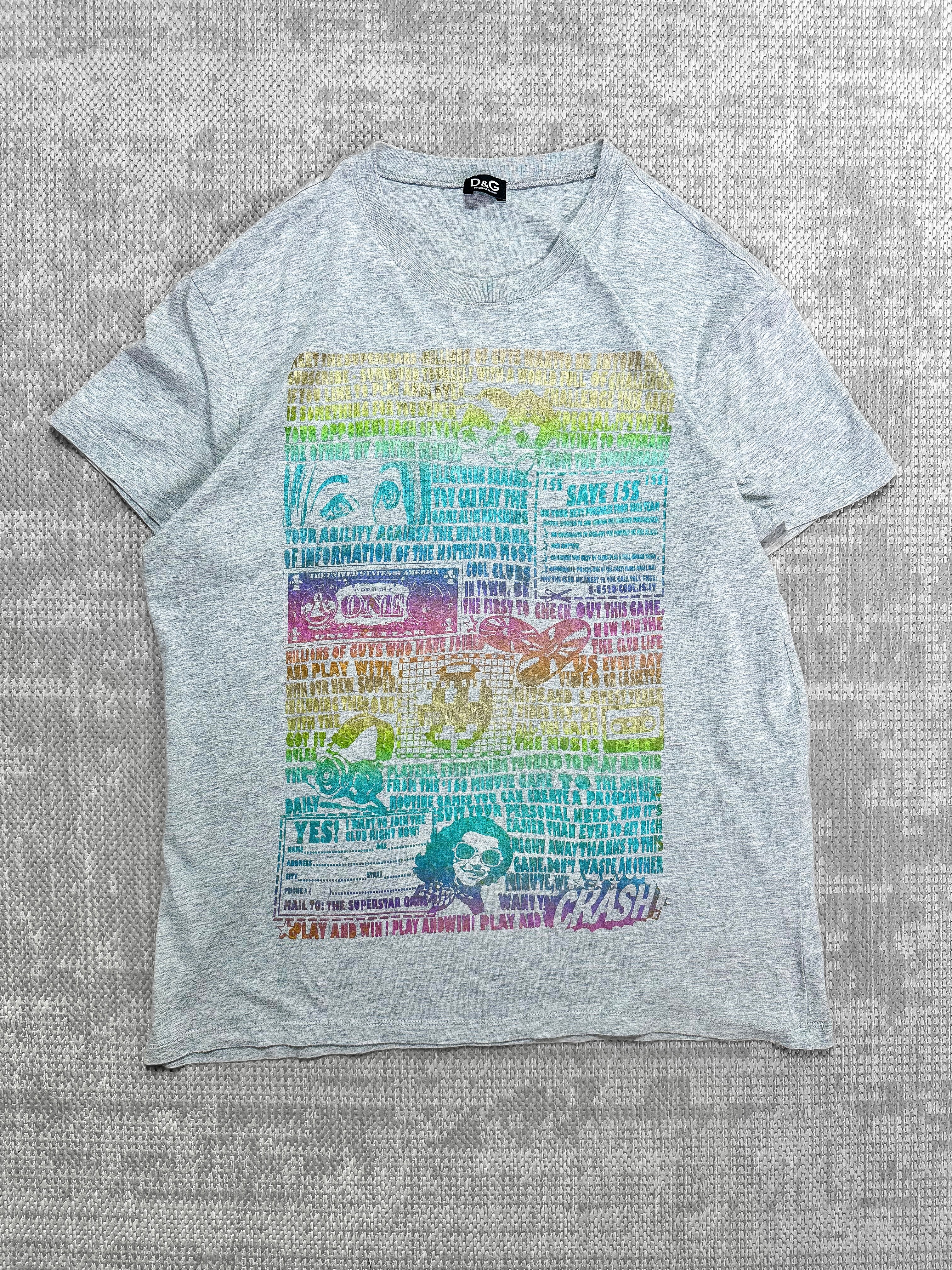 2010s Dolce & Gabbana Rainbow Comic Graphic T-shirt (XXL)