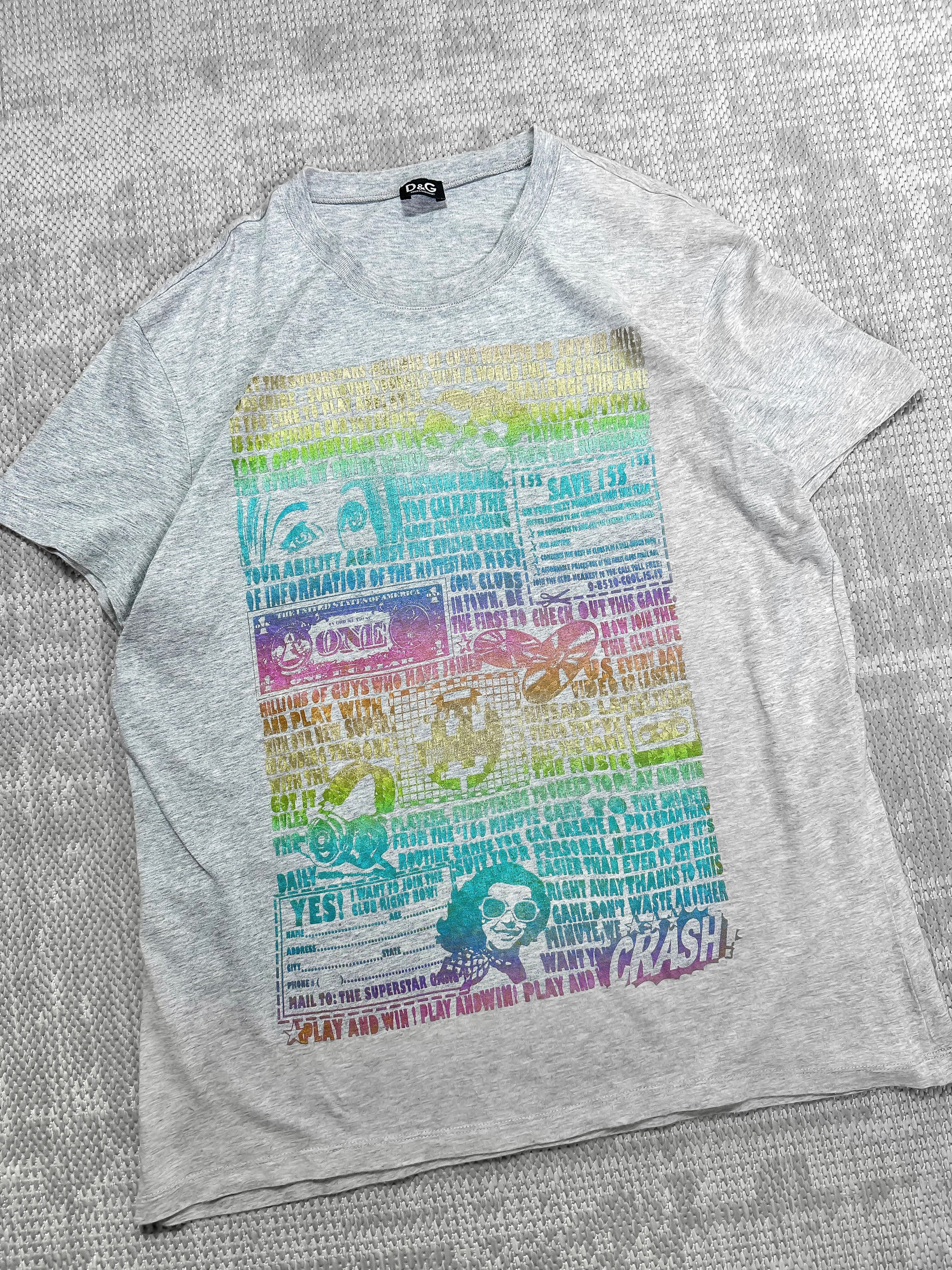 2010s Dolce & Gabbana Rainbow Comic Graphic T-shirt (XXL)